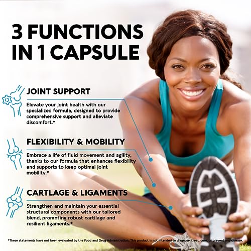 Glucosamine | Chondroitin | MSM | Collagen - 2800 mg Joint Support Supplement NUTRAHARMONY