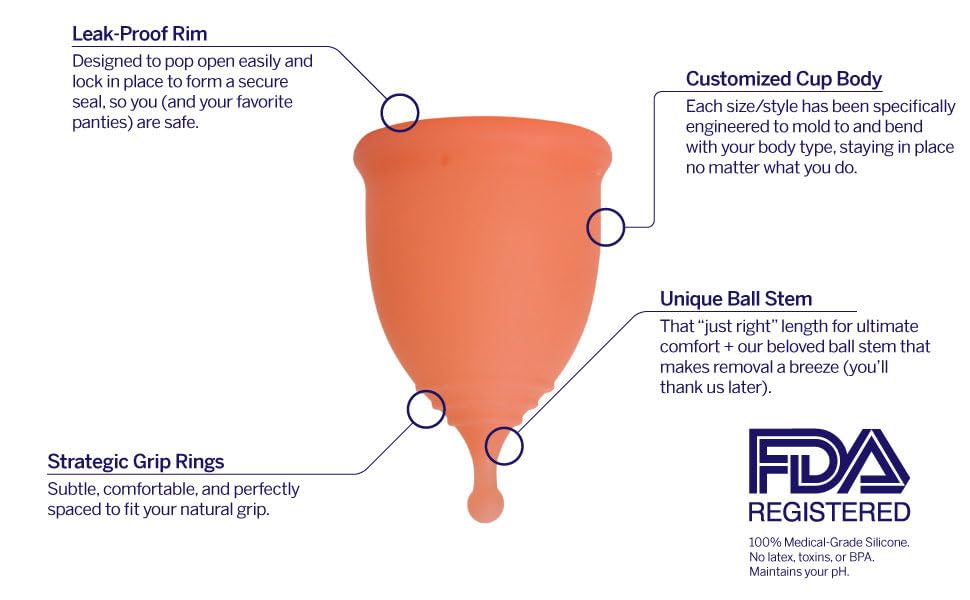 Pixie Cup Soft Menstrual Cup - Ranked 1 for Most Comfortable Reusable Period Cup - Buy One We Give One Pixie Cup