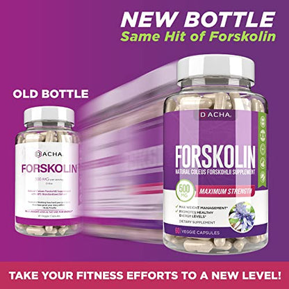 DACHA Natural Forskolin Max Strength Formula- 500mg Coleus Extract, Keto Diet Pills That