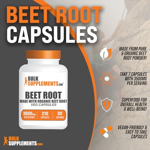 BULKSUPPLEMENTS.COM Beet Root Capsules - Beetroot Supplement, Beet Root Pills BULKSUPPLEMENTS.COM