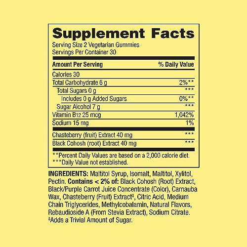 IKJ Zero Sugar Complete Menopause Support Vegetarian Gummies, 60 Count