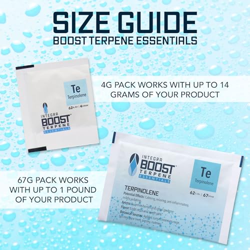 Integra Boost - Terpinolene Infusion - 4 Gram Terpene Essentials Two-Way Humidity Control at 62 Percent RH Integra Boost