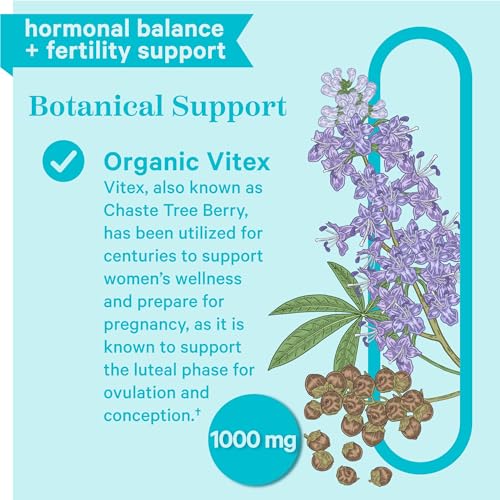 Pink Stork Vitex Supplement for Women - 1000 mg Organic Chaste Tree Berry to Support Hormone Balance Pink Stork