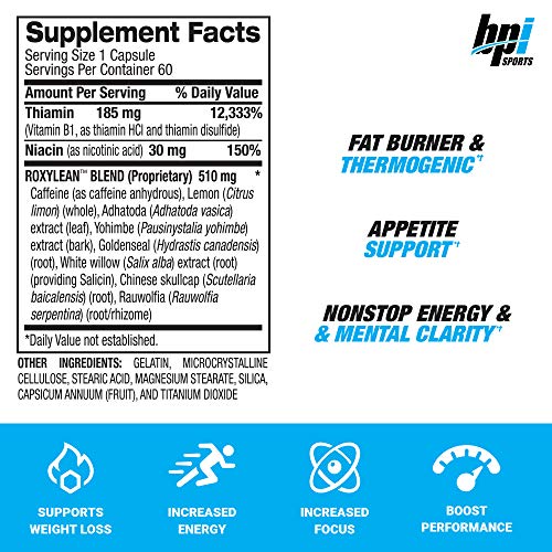 BPI Sports -Roxylean Extreme Fat Burner & Weight Loss Supplement, 60Count BPI Sports