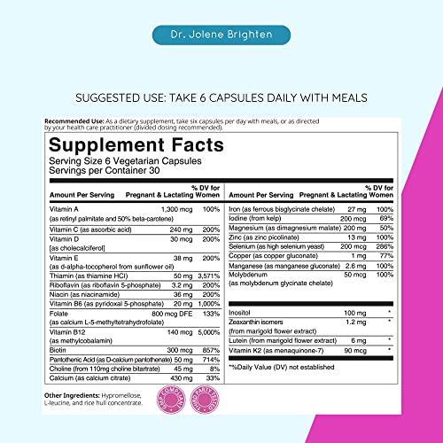 Dr. Brighten Prenatal Plus and Magnesium Plus Dietary Supplements Bundle - Non-GMO, Vegan Dr. Brighten