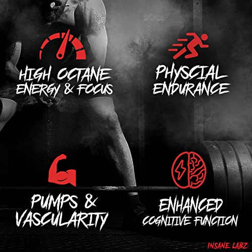 Insane Labz Psychotic, High Stimulant Pre Workout Powder, Extreme Lasting Energy