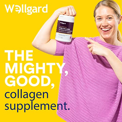 Collagen Powder, Gold Standard Bovine Collagen Peptides Powder by Wellgard - High Levels of The 8 Essential Amino Acids