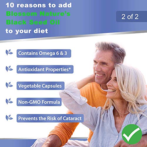 Black Seed Oil Capsules 1000mg - Premium Black Cumin Seed Oil Capsules - Black Seed Blossom Nature