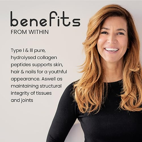 Bovine Collagen Peptides Powder 500g - 50 Servings - 100% Pure, Hydrolysed, Type 1 & 3-19 Amino Acids VitaBright