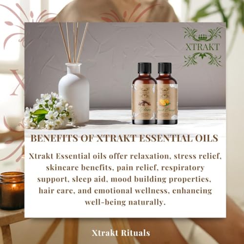 XTRAKT Pure Rose Essential Oil - Therapeutic Grade Aromatherapy Oil for Elegance and Emotional Balance XTRAKT