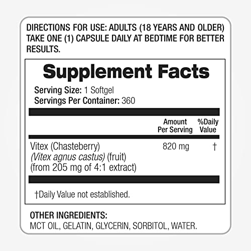 FITO MEDIC'S Lab - Vitex Supplement for Women - chasteberry- Menopause Support - 820 mg FITO MEDIC'S