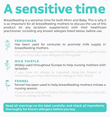 USDA Organic Lactation Supplement - Increase Milk Supply with Herbal Breastfeeding PURE CO
