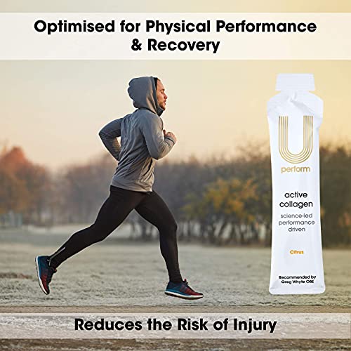 U Perform - Sports Muscle Recovery Supplement - High Protein Liquid Collagen Drink - Great for Joints Repair - Citrus Tasting and Natural Ingredients Based (8000mg) (14 sachets) U Perform