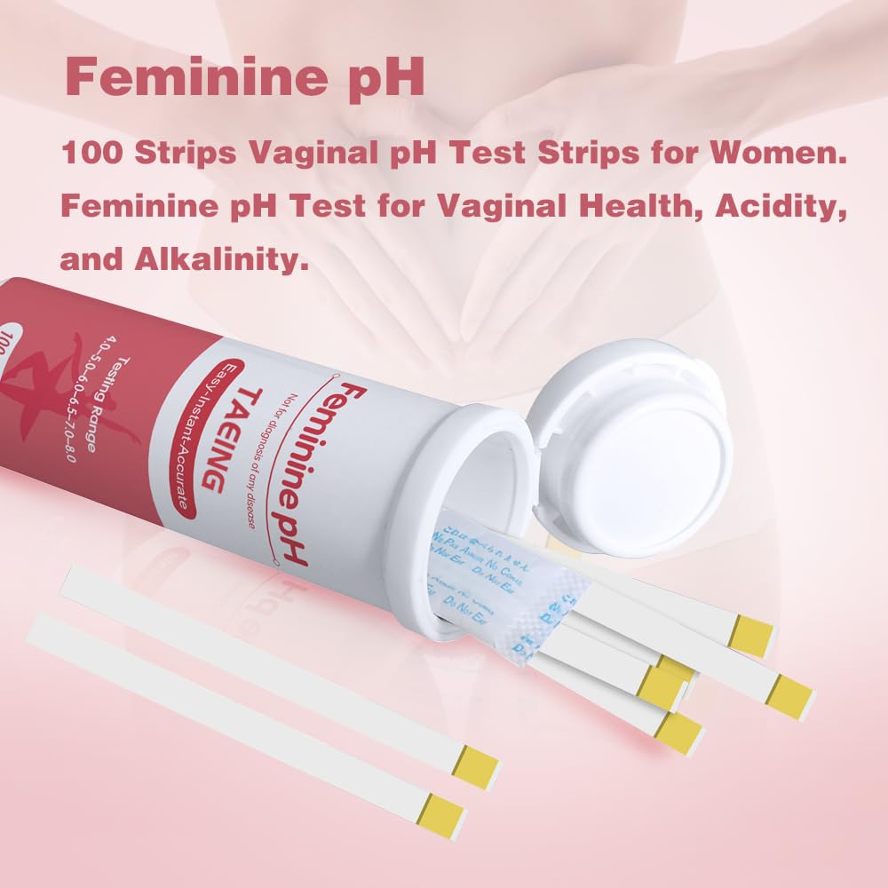 TAEING Vaginal Health pH Test Strips, 100pcs Feminine pH Test for Women, pH-Balance Monitor My Store