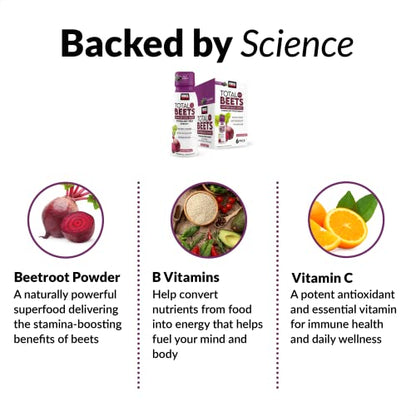 Force Factor Total Beets Superfood Shots for Healthy All-Day Stamina, Energy Drink Alternative with Beet Root Powder, Vitamins, & Antioxidants, Nitric Oxide Energy Shot, Açaí Berry, 3 Fl Oz (6-Pack)