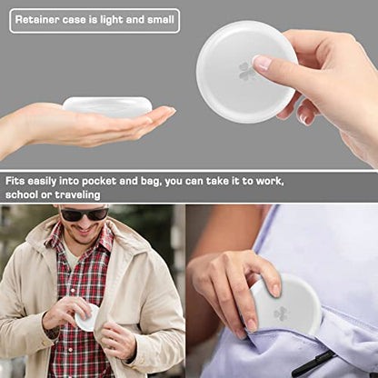 BVN 2 Pcs Retainer Case, Slim Braces Case, Denture Case, Mouth Guard Case, Teeth Aligner Case