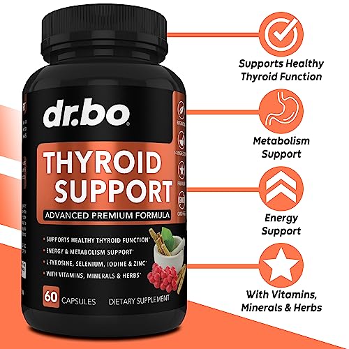 Thyroid Support for Women & Men Supplement - Natural Metabolism, Mood & Energy Enhancer DR. BO