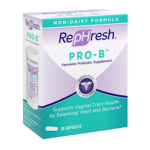 NEW RepHresh Pro-B Feminine Probiotic Supplement Non- Dairy Formula/Vegetarian Capsule, 28ct Rephresh