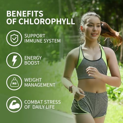 Organic Chlorophyll Gummies with Ashwagandha, Black Seed Oil, Apple Cider Vinegar Sijigood