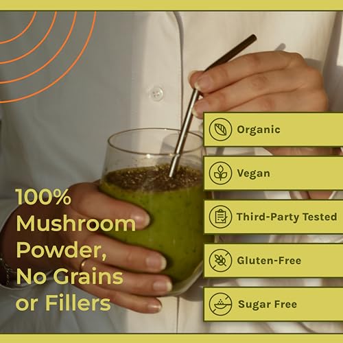 Naturealm Sacred 7 Mushroom Extract Capsules - Chaga, Cordyceps, Lion's Mane Naturealm