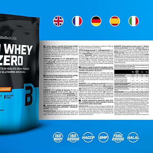 BioTechUSA Iso Whey Zero, Lactose, Gluten, Sugar Free, Premium Whey Protein Isolate, 500 g, Salted Caramel BioTechUSA