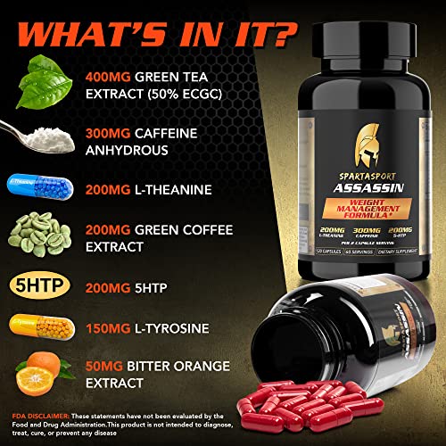 Spartasport Assassin Weight Management Formula - Weight Loss Pills for Women Men Spartasport