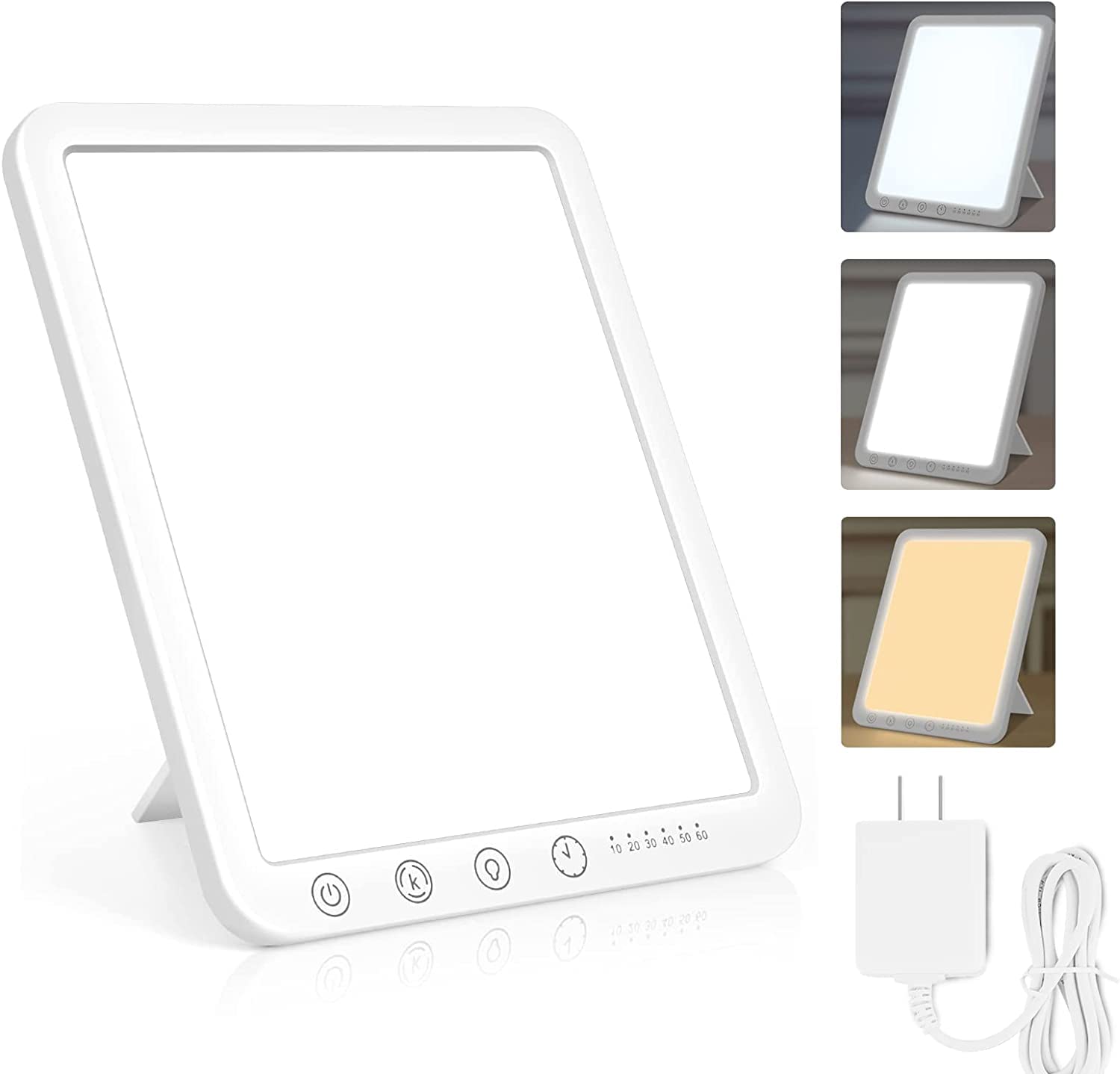 Sotipevs Light Therapy Lamp - 15,000 Lux Sun Lamp, UV-Free Therapy Light with 3 Color Temperature