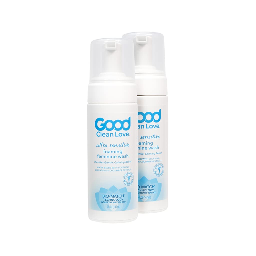 Good Clean Love Ultra Sensitive Foaming Feminine Wash, pH-Balanced Vaginal Soap for Women