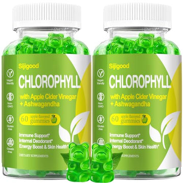 Organic Chlorophyll Gummies with Ashwagandha, Black Seed Oil, Apple Cider Vinegar