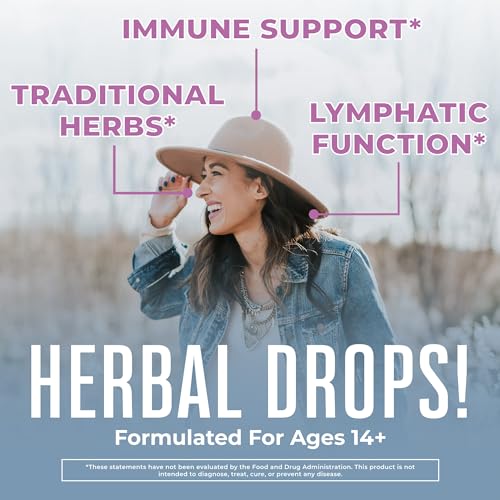 Lymphatic Support Drops | USDA Organic Lymphatic Cleanse Immune Support Supplement
