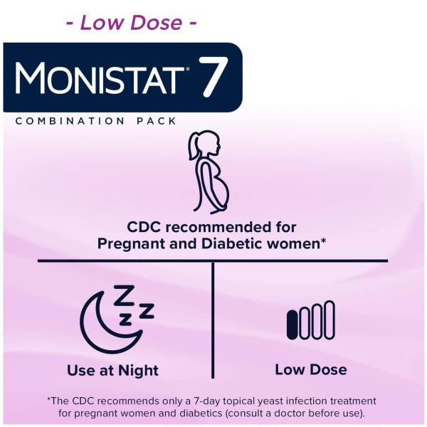 Monistat 7-Day Yeast Infection Treatment | Cream + External Itch Relief Cream | Pack of 2 Monistat