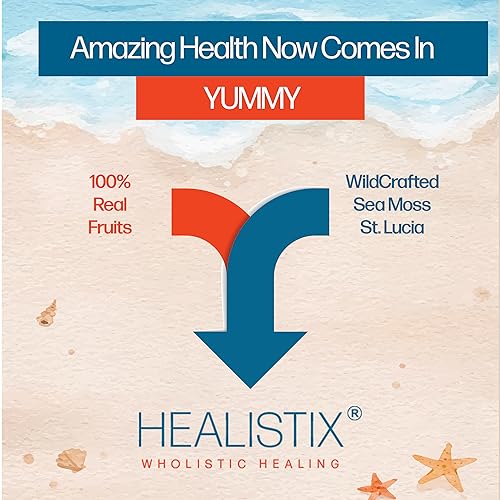 Healistix Pineapple Irish Sea Moss Gel 16 Oz - St Lucia Wildcrafted Seamoss Gel, Packed