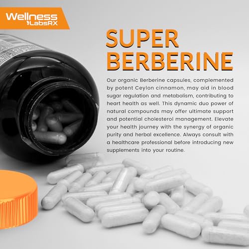 WELLNESS LABSRX Berberine Supplement 1500mg - Liposomal Berberine with Ceylon