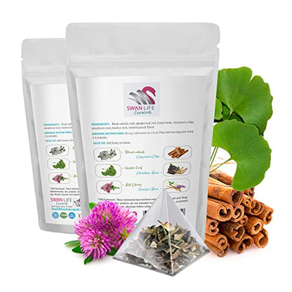 green tea for hot flashes - MENOPAUSE TEA 28 days, non gmo, 100% all natural herbal, caffeine free