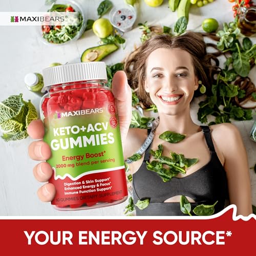 Keto Gummies - Delicious Low-Carb Snack to Boost Ketosis, Metabolism & Energy MAXIBEARS