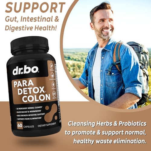 Colon Cleanse Pills Body Detox - Intestinal Guard Cleanser for Stomach - Natural Weight DR. BO