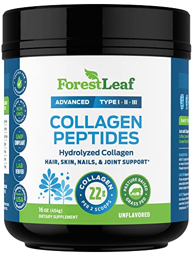 Collagen Peptides Powder Unflavored - Hydrolyzed Collagen Protein Powder