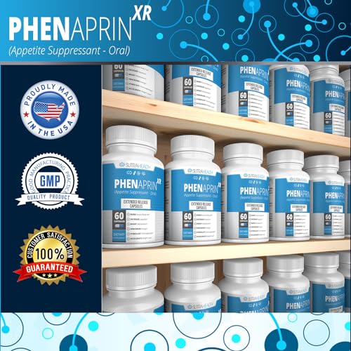 PhenAprin XR Maximum Strength Appetite Suppressant Diet Pills - 2-Pack, Metabolism Boosting SutraHealth
