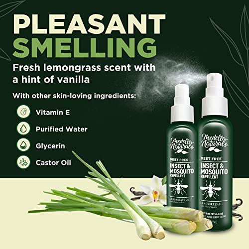 Deet-Free Insect & Mosquito Repellent Pack of 2 (8 oz) – Nice Smelling Medella Naturals
