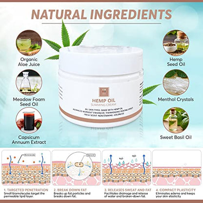 Full Body Hemp oil Slimming Hot Cream - Weight Loss Fat Burning Inch Reducing