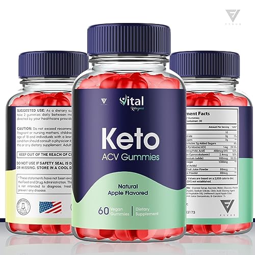 (3 Pack) Vital Ketogenic Keto ACV Gummies for Weight Loss, Vital Private Keto ACV Gummies