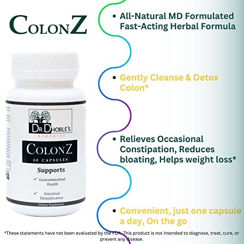 Dr. Dhoble’s Remedies ColonZ Colon Cleanser & Detox – Helps Occasional Constipation