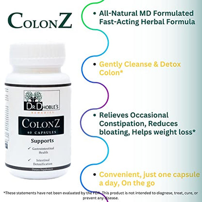 Dr. Dhoble’s Remedies ColonZ Colon Cleanser & Detox – Helps Occasional Constipation