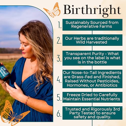 Birthright Complete Prenatal Supplement for Fetal Development… Folate, Choline + DHA Birthright