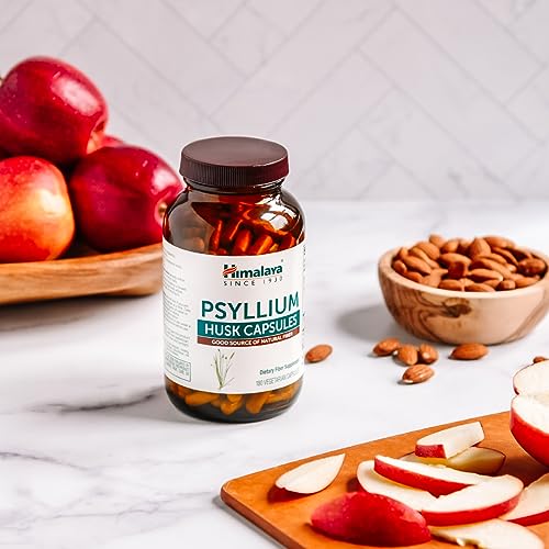 Himalaya Psyllium Husk Capsules, Natural Daily Fiber Supplement, Regularity, Constipation Himalaya