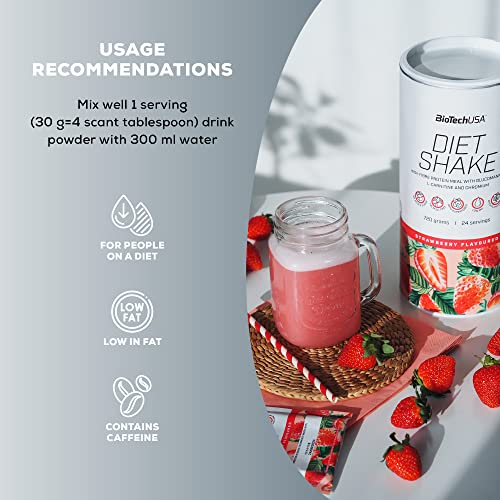 BioTechUSA Diet Shake | High-Protein, Low-Fat | with Superfoods, Chromium, Glucomannan BioTechUSA