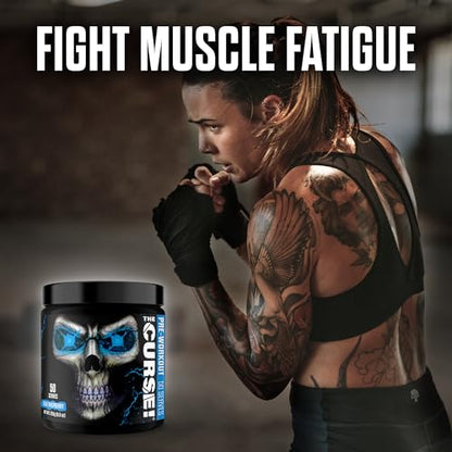 JNX SPORTS The Curse! Pre Workout Powder - Blue Raspberry 50 Servings | Preworkout