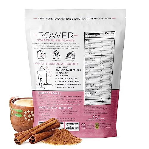 One Sol Lean Plant Protein Powder Horchata, Low Carb, Gluten Free