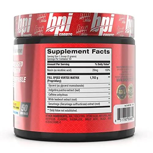 BPI Sports 1.M.R Vortex Pre Workout Powder, Non Habit Forming, Sustained Energy & Nitric BPI Sports