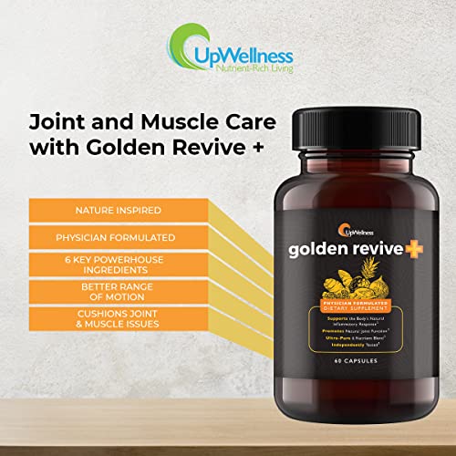 UpWellness Golden Revive + Joint Support with Quercetin, Magnesium, and Turmeric UpWellness Nutrient-Rich Living